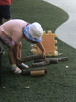 Creativity space in outdoor classroom