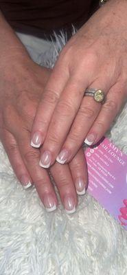 Hybrid gel with French tip