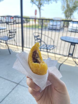 Delicious golden fried empanada