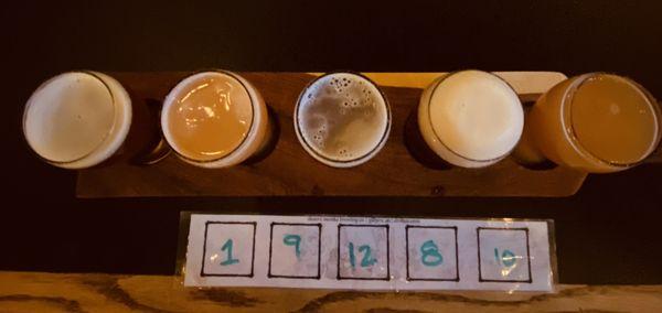 My beer flight!