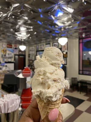 Butter pecan cone.