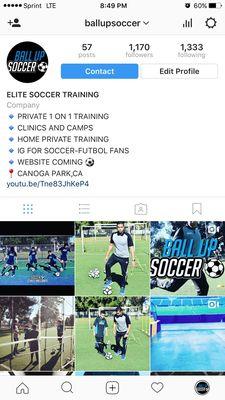 CHECK US OUT ON INSTAGRAM @ballupsoccer.