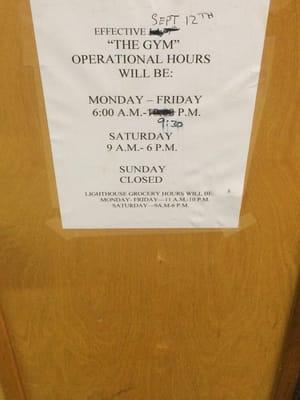 Hours of operation