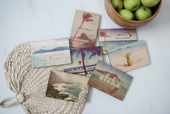 Send aloha near and far with birchwood postcards. Designed & made in Hawaii.