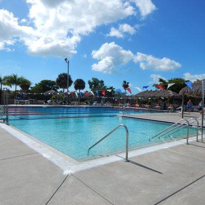 Try lap swimming or water workout classes such as Zumba or Paddleboating in the 25' pool.