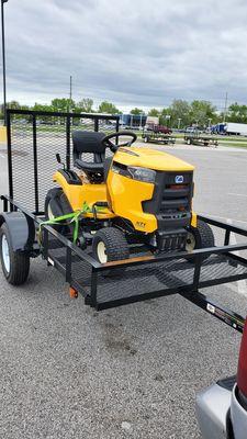 New trailer and mower