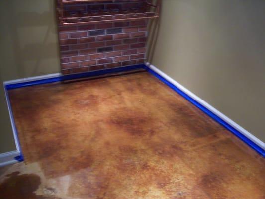 Acid Stained Concrete Floor