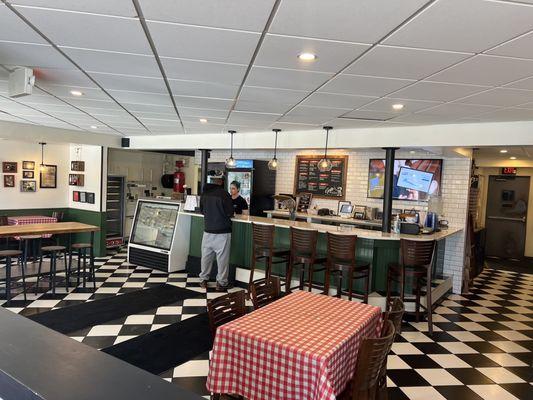 Dining area and service counter