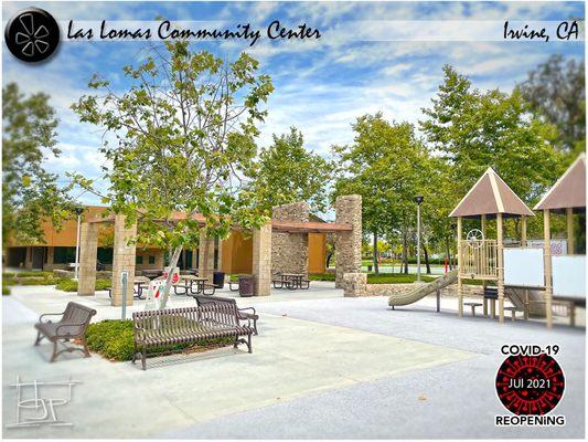 Playground area located directly behind the center.