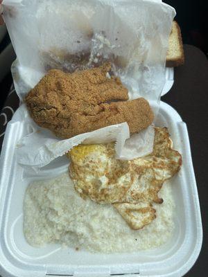 Fish and grits combo