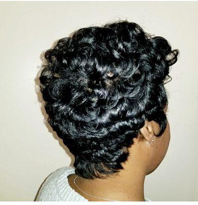 Short cut and styled