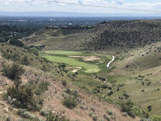 Overlooking #14 green from the foothills