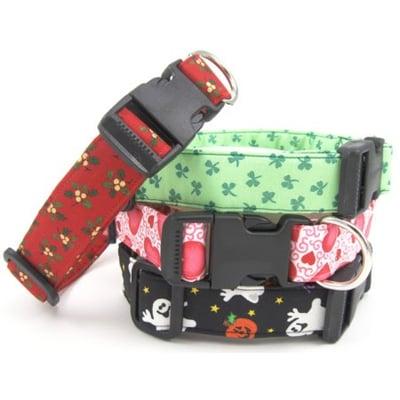 Handmade holiday dog collars