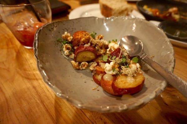 Sweet potato yam with popcorn