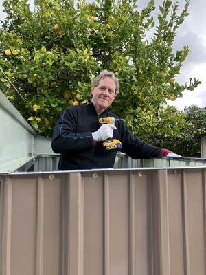 Assembling a garden shed