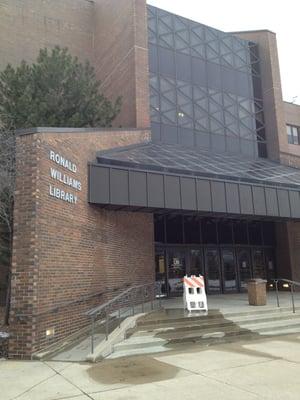 The front of library.