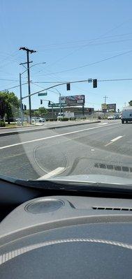 Parked in the parking lot of Pet Supply Plus on Stockton St. and Kettleman.