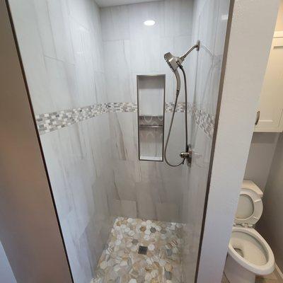 Bathroom and shower enlargement in Garden Grove Ca