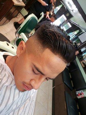 High fade combover done by Paul