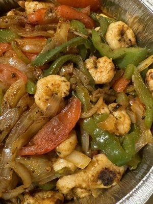 Shrimp fajitas