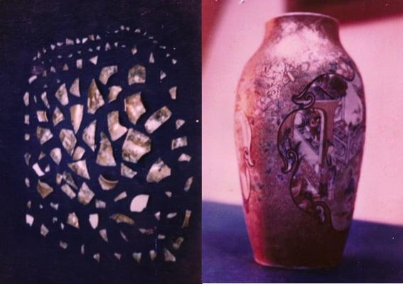 Before/After of shattered vase.