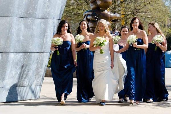 Beautiful bride & her bridesmaids