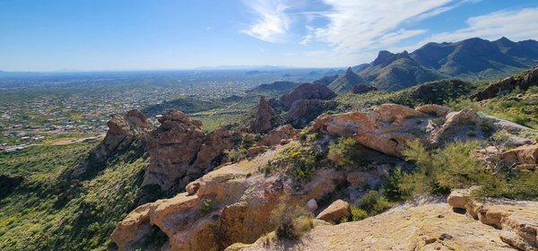 Views of the city can even be seen from some of the high points along the route of Bulldog Canyon.