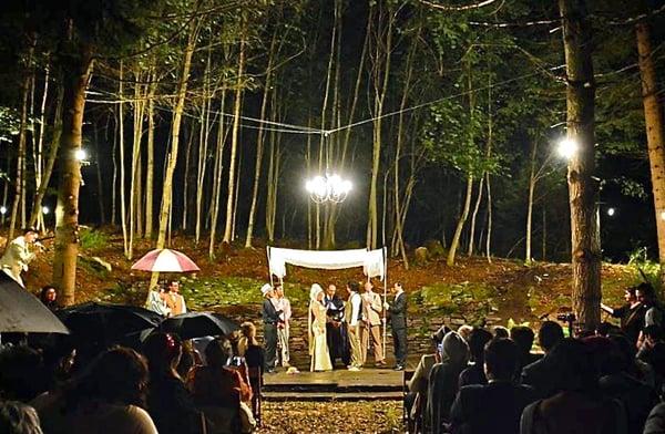 Evening Wedding in Meadow