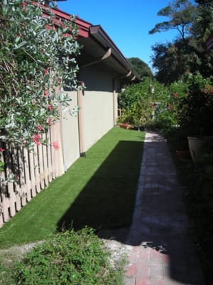 We install artificial turf when natural turf will not work, to include dog runs.