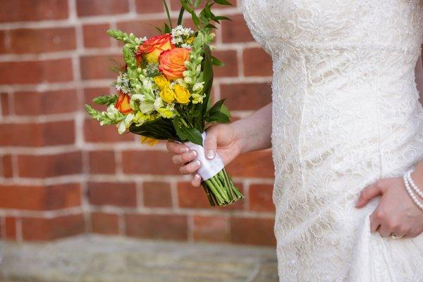 Bridal Bouquet with Circus Roses