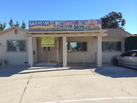 The entry way to the preschool off East and La Palma