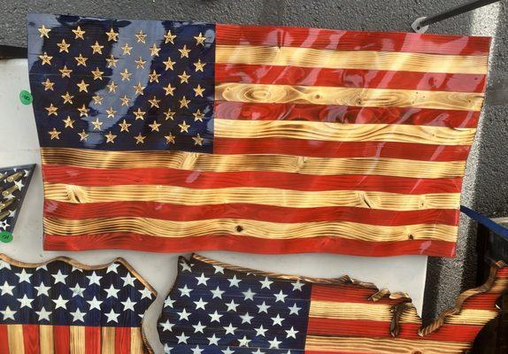 Handcrafted Wooden Patriotic Decorations