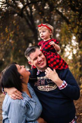 Family photo session at West Main Park in Visalia, CA