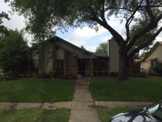 House Demolition Before  Dallas Texas