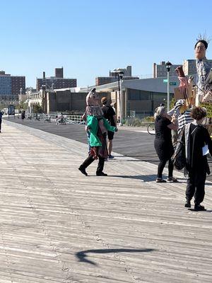 Community parade staged to protest gentrification. Location: Coney Island Boardwalk 10/7/22