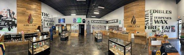 Inside view of the Fire Leaf Dispensary in West OKC