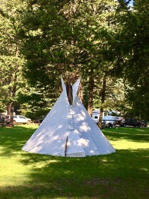 Tee-pees at Lake Wallowa.