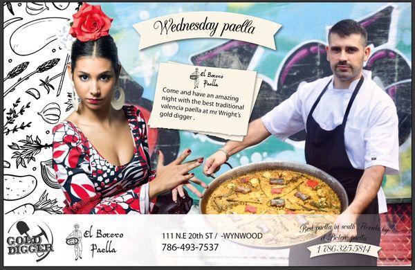 Wednesday spanish night show with flamenco and paella