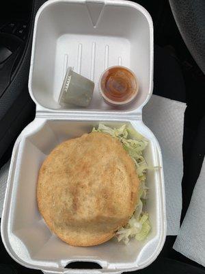 The Gordita with the lettuce that is NOT listed in the menu