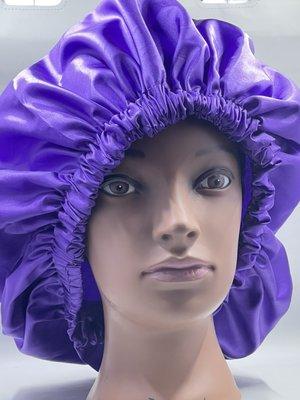 Handmade jumbo satin bonnet.