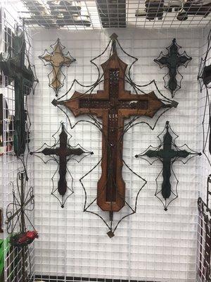 Wood and iron crosses