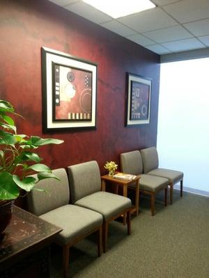 Comfy and tastefully decorated waiting area