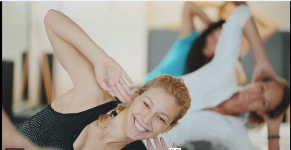 Pilates makes you feel better and happy!
 Instructor Belle Knopf