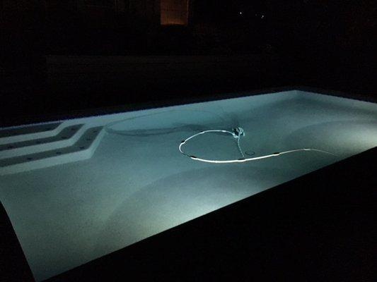 LED lighting added to pool.