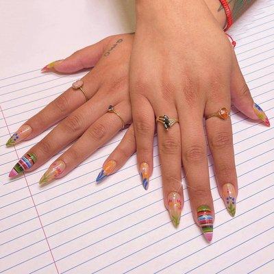 Fiesta Themed Nails by @craftedbyaprince