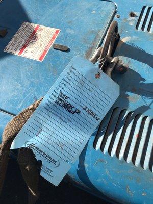 Tag from other customer who denied repairs for this company