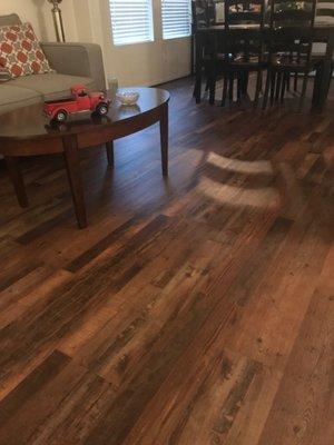 The finished flooring!