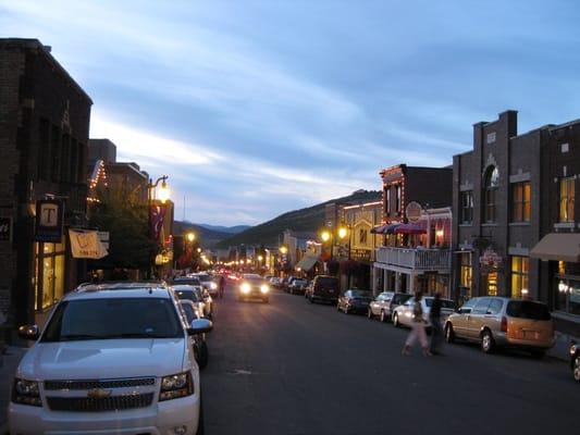 beautiful sky view from the top of historic main street