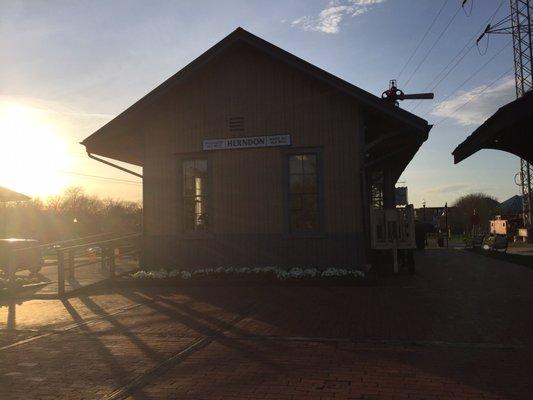 It's right across from the picnic tables outside the Historic Herndon Depot. On a nice day, get food to go and enjoy in the square.