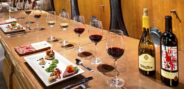 Wine and Food Pairing in the Barrel Room